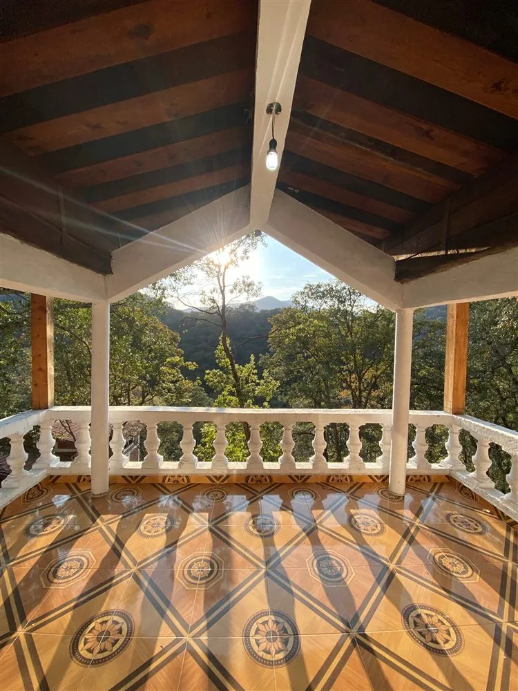 Vista al bosque desde el kiosco